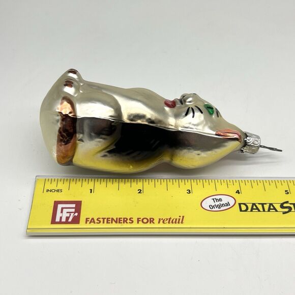 VTG Old World Christmas OWC Inge-Glas Germany Siamese Cat Blown Glass Ornament - Picture 8 of 11